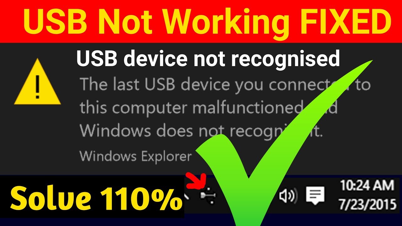 Cara memperbaiki usb not recognized windows 7