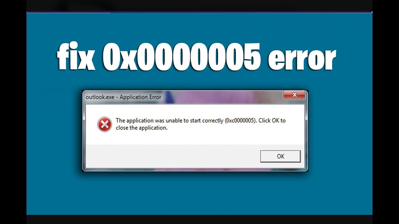 Cara mengatasi application error 0xc0000005 windows 7