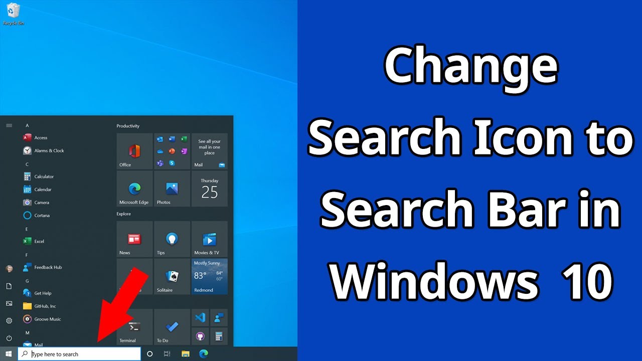 Cara menampilkan icon search di windows 10