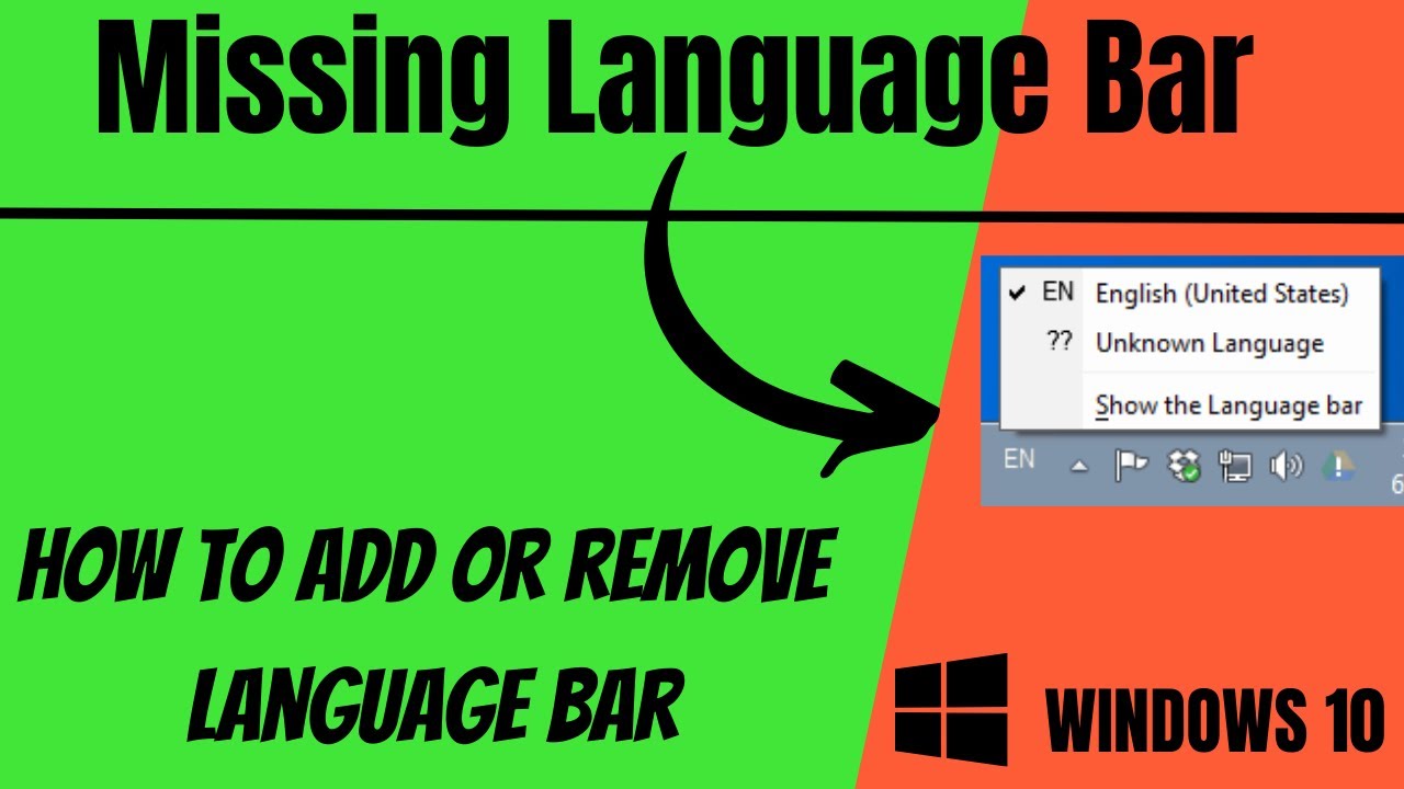 Bar language windows enable tutorial where