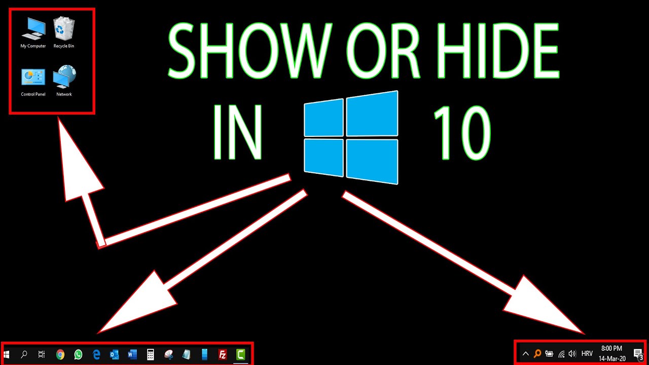 Tray system icons windows hidden hide arrow show area notification reveal click