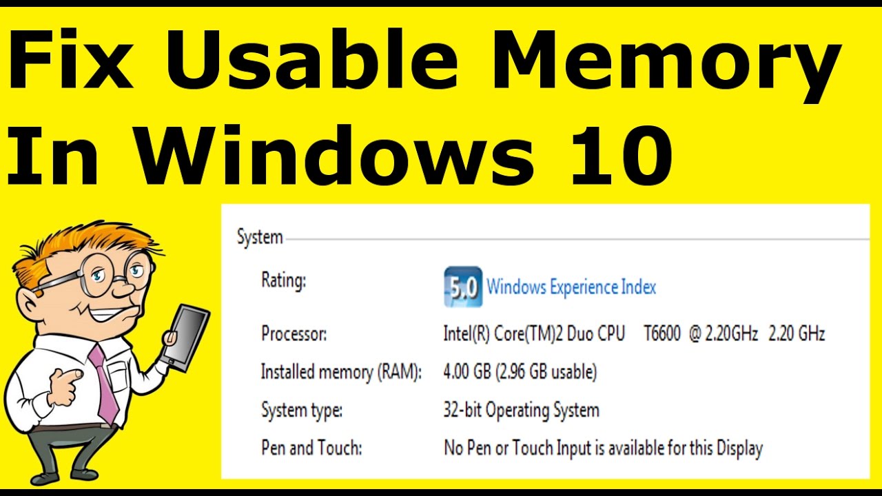 Cara mengatasi ram usable windows 10