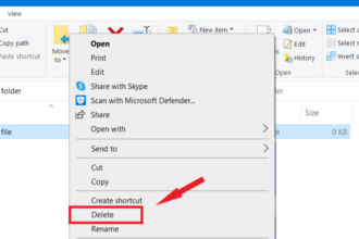Cara menghapus file di windows 10