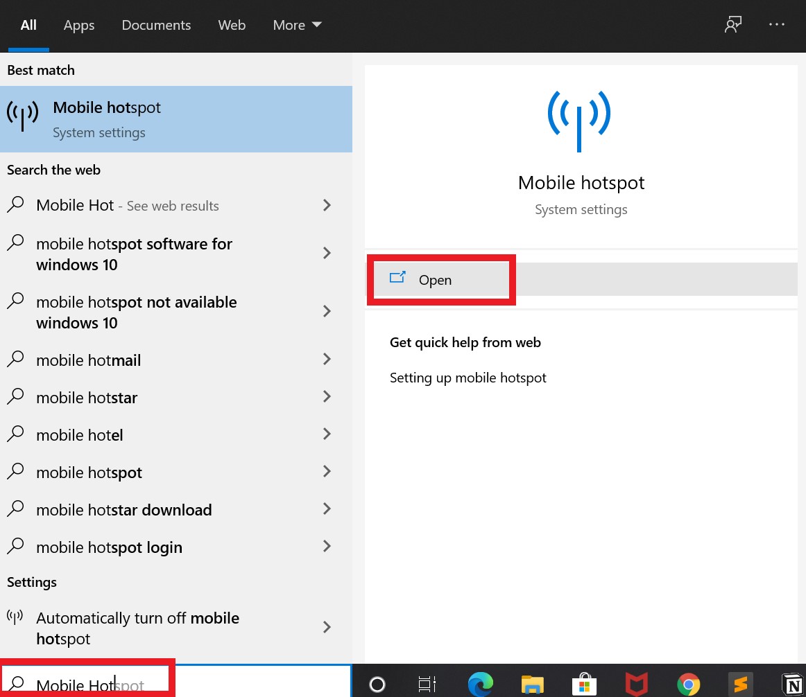 Hotspot windows mobile turn password pc wifi network into change wi fi steps either select name