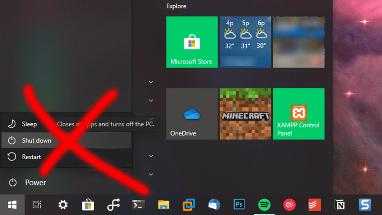 Cara mengembalikan tombol shutdown yang hilang windows 10