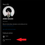 Profile windows change picture