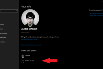 Profile windows change picture