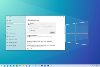 Cara menghilangkan sign in windows 10