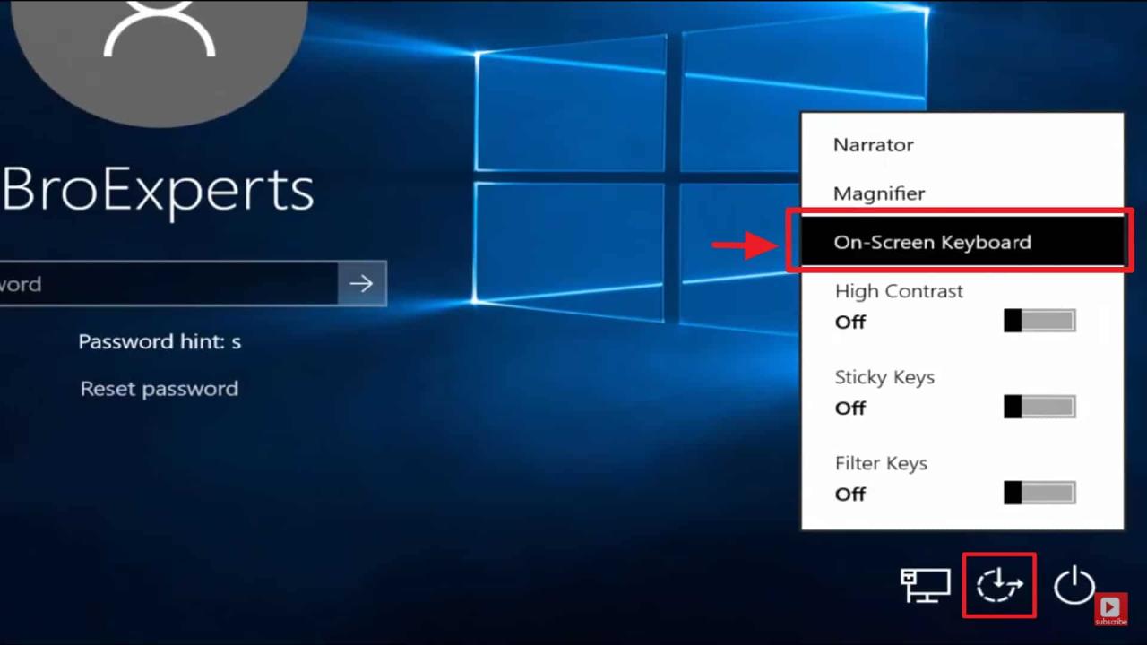 Cara membuat password hint windows 10