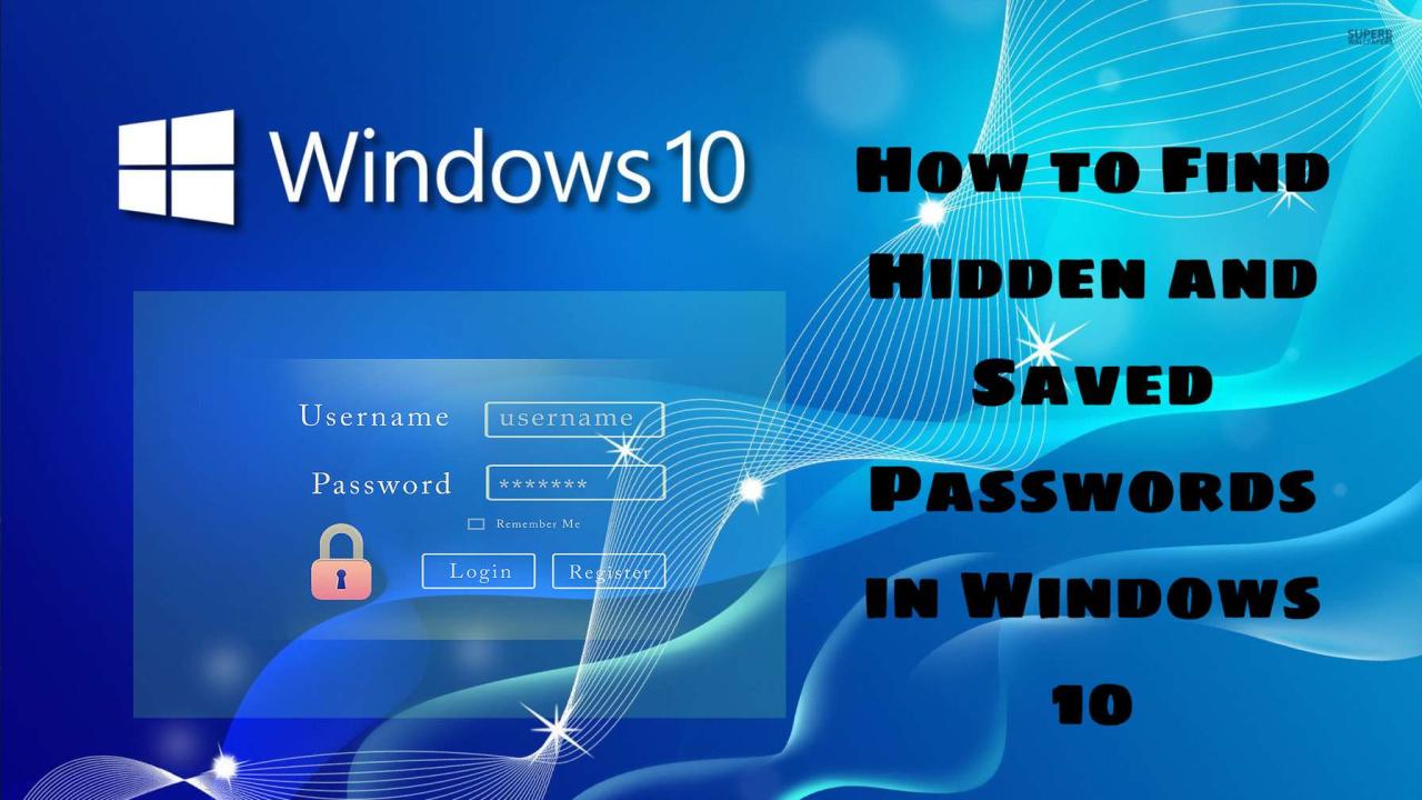 Windows find password passwords computer used user summary