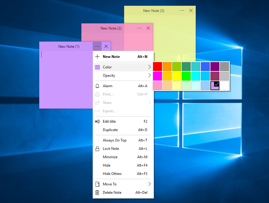 Sticky notes windows missing