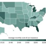 Car insurance state cost map