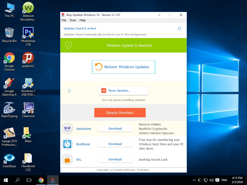 Cara menghentikan update windows