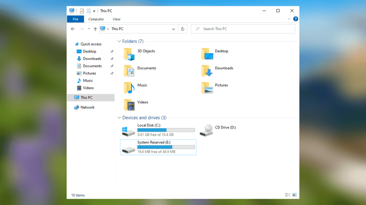 Cara menyembunyikan system reserved windows 10