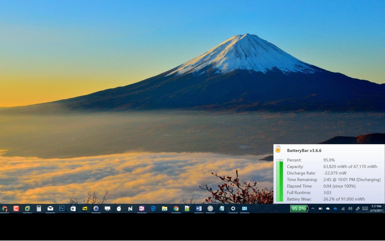 Cara menampilkan baterai di windows 10