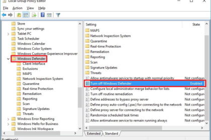 Cara mematikan virus defender windows 10