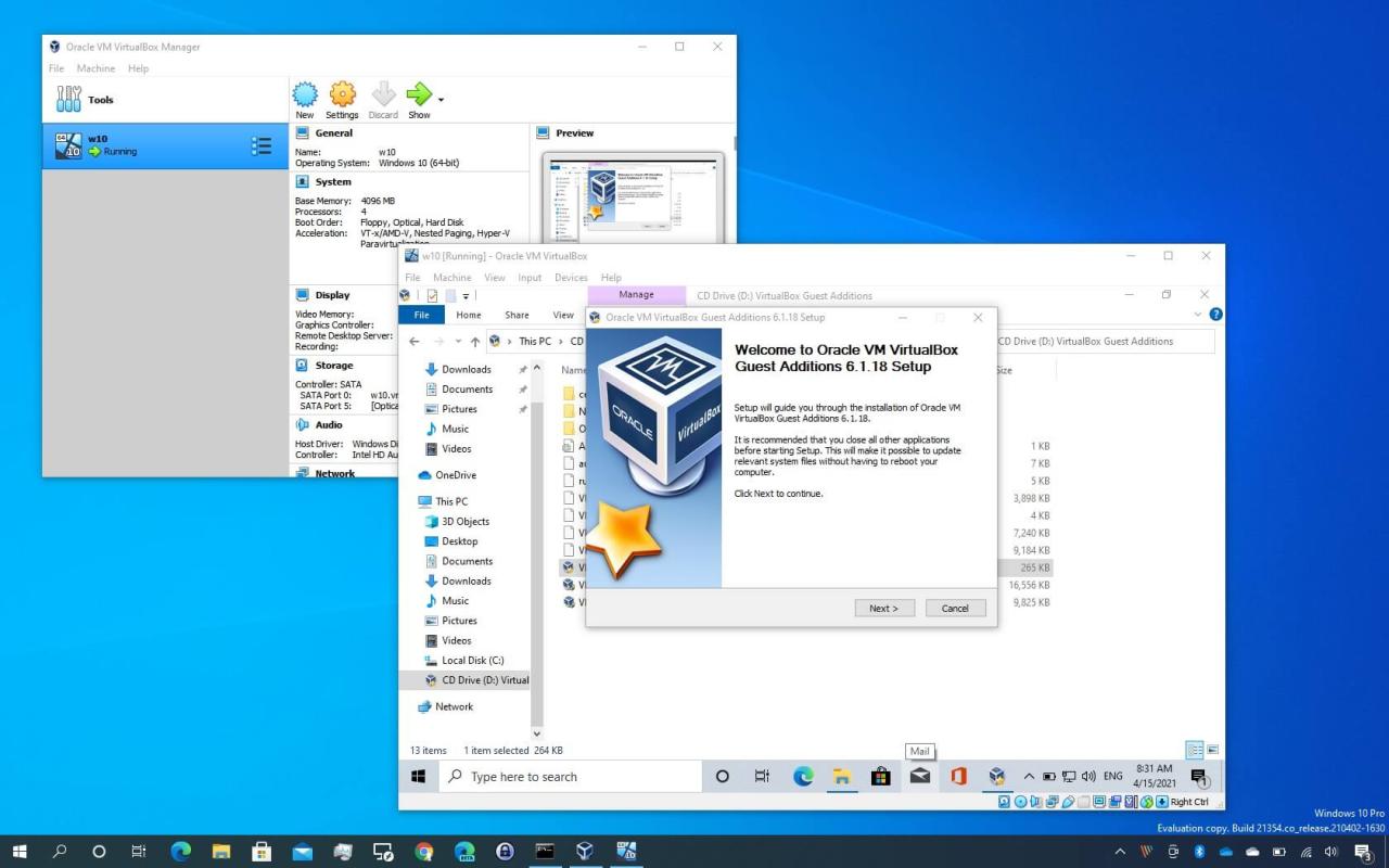 Cara menginstal virtual box di windows 10