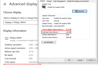 Vram windows check memory graphics card video directx size pc display diagnostic tool utility find