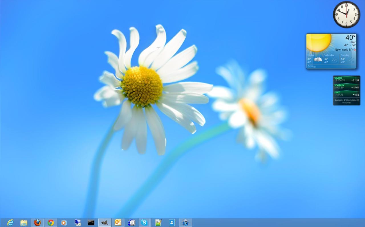 Cara menampilkan gadget windows 8