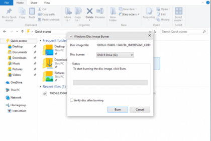 Cara burning file ke dvd windows 10