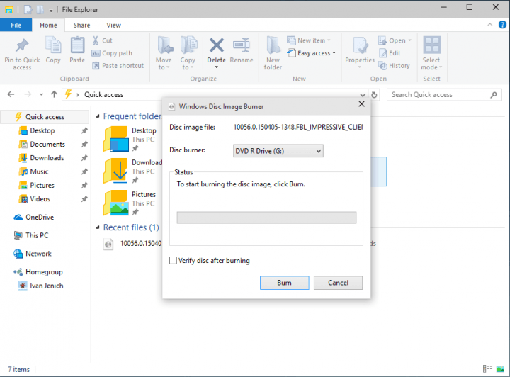 Cara burning file ke dvd windows 10