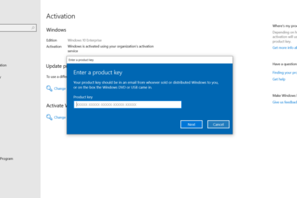 Cara aktivasi windows 10 dengan product key