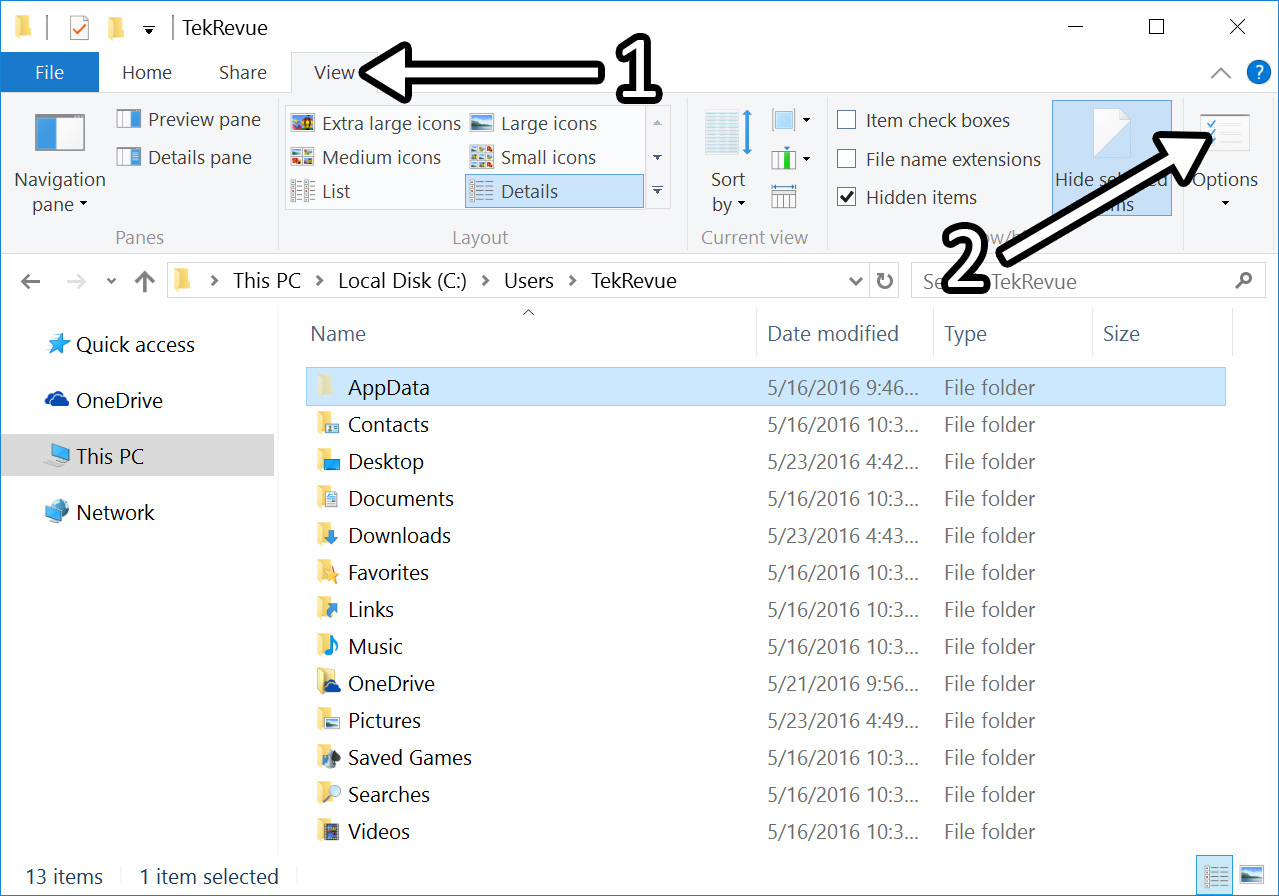 Cara buka hidden file di windows 10