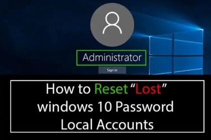 Password windows reset forgotten