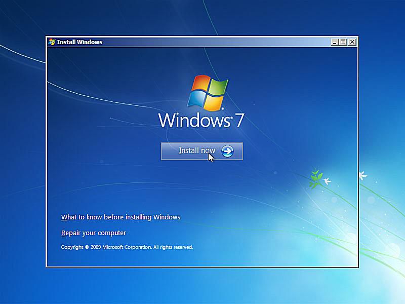 Cara memasang windows 7