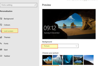 Lock windows screen customize wallpaper change background tips