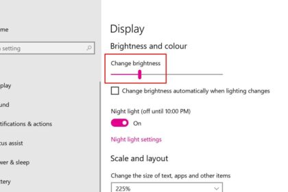 Brightness screen windows adjust