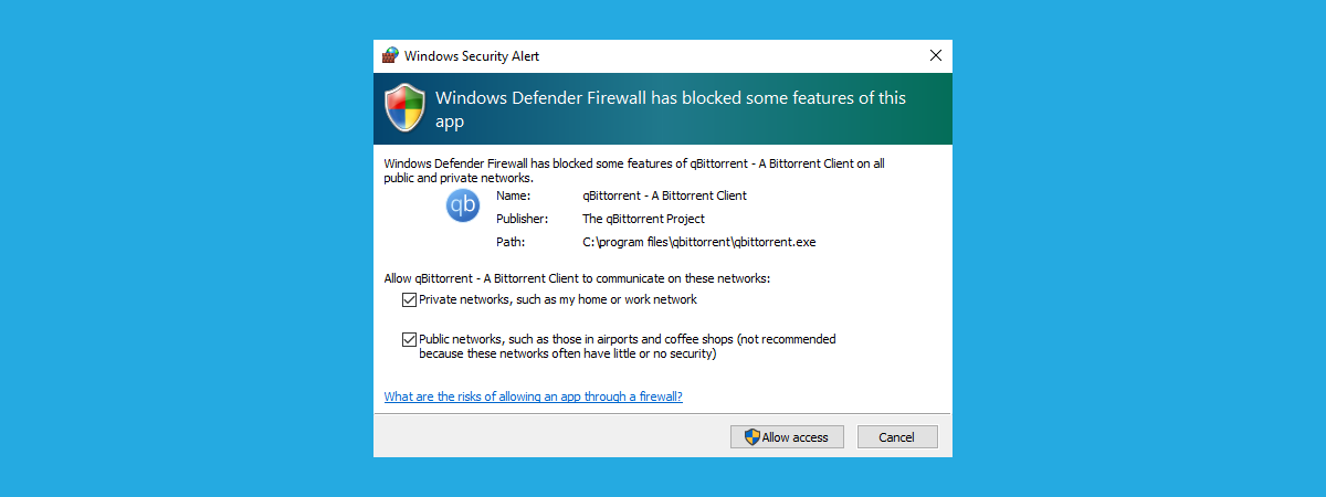 Firewall block win msc wf internet windows program app accessing stop security enable connections incoming database